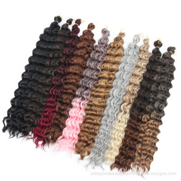 28 Inch Deep Wave Twist Crochet Braids Extra Long Natural Synthetic Hair Ombre Braiding Hair